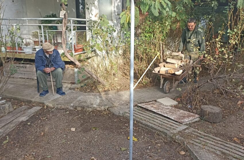  Военни помогнаха на ветеран столетник с дърва за зимата