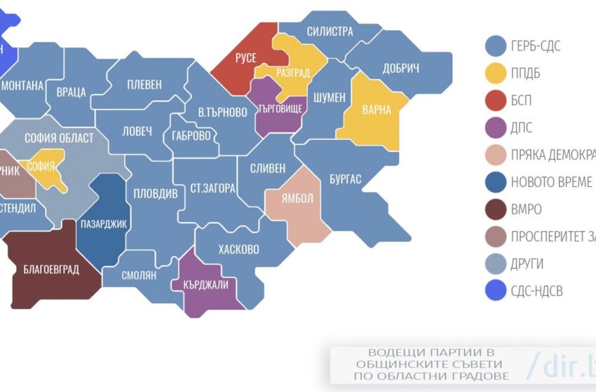  Картината в областните градове: ГЕРБ губи в числа, но печели 16 от тях, БСП с двоен срив