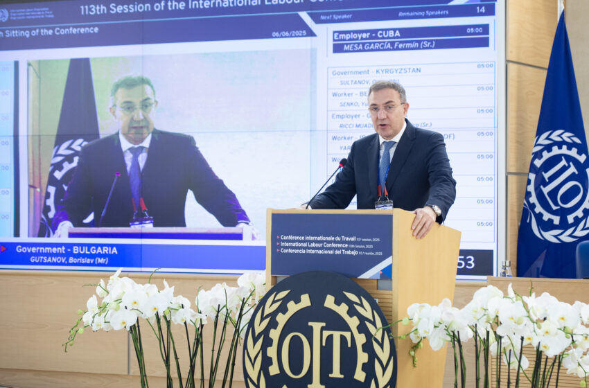 Министър Гуцанов пред МОТ: Трудът е най-добрият начин да се справим с неравенствата